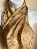 "Clouds in My Coffee" eco-printed silk scarf