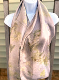 "Demure" eco-print scarf