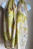 "Enchanted Forest" eco-printed silk scarf