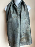 "Nocturne" eco-printed silk scarf