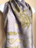 "Royal Woodlands" eco-printed silk scarf