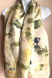 "Vivacious" eco-printed silk scarf